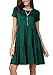 levaca Womens Summer Casual Dresses Beach Coverup Loose Short Sleeve T Shirt Dress 2025 Midi Outfit Sundress Green L