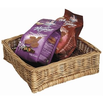 Stalwart P765 Willow Table Basket, Square, 76 mm x 254 mm x 254 mm, 3" x 10" x 10"