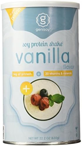 Genisoy Soy Protein Shake, Vanilla Protein Shake, 22.2-Ounce Canisters (Pack of 2) by Genisoy