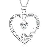 Holiday Deals Week - FANCYCD “I Love You to the Moon and Back” Love Heart Necklace, Jewelry for Women & Girls, Gifts for Girlfriend, Wife, Sister, Grandma, Mom