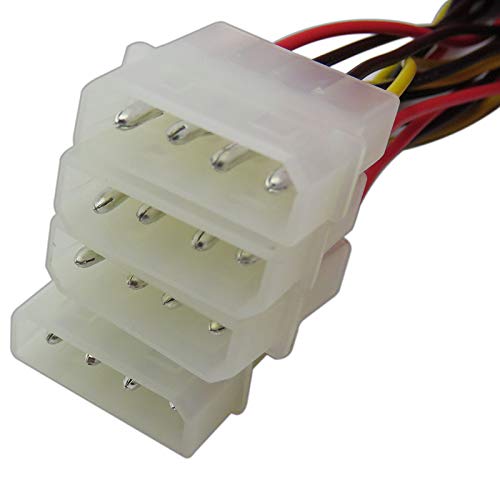 CableDeconn Mini-SAS SFF-8088 26P to 4 X SAS SFF-8482 29 Pin with Power Cable 1 Meter 3.3 FT