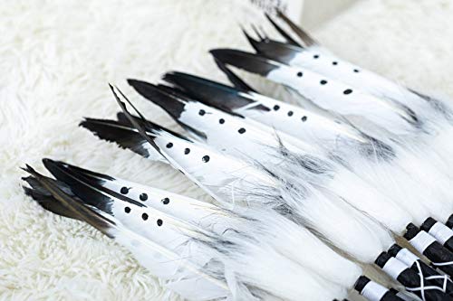 Native American Indian Feather Headdress Headwear 15.53-17.71inch(White) - Thumbnail 3