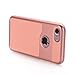 iPhone 7 Armor Case, Moonmini Shockproof Anti Slip Ultra Slim Light Weight Back Cover TPU + PC Dual Layer Hybrid Protective Case (Rose Gold + Pink)