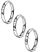 Jstyle 3 Pcs Faith Love Hope Stainless Steel Rings for Men Women Stackable Band Ring Wedding Engagement Fashion Band