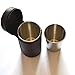 Yueton® Set of 4 Stainless Steel Shot Cups with Black Leather Carrying Case (170ml)
