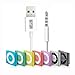 RAYSUN 2 Pack 11cm(L) 2 in1 USB Charging and Data Syncing Cable for Apple iPod Shuffle 3rd / 4th / 5th