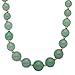 10K Yellow Gold Round Genuine Jade, Graduated Bead Strand Necklace (12mm), Fish Hook Clasp, 18 inches