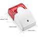 Wired Strobe Siren Durable 12V Sound Alarm Strobe Flashing Red Light Sound Siren Home Security Alarm System 115dB