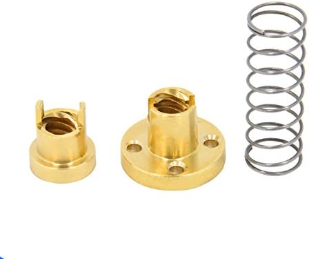 Yowming 2pcs T8 Anti backlash Spring Loaded Nut Elimination Gap Nut for 8mm Acme Threaded Rod Lead Screws 3D Printer Parts