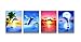 youkiswall art Seaview Modern dolphins Giclee Canvas Prints Artwork Contemporary Landscape Sea Beach Pictures to Photo Paintings on Canvas Wall Art for Home Decorations Wall Decor 4pcs/set