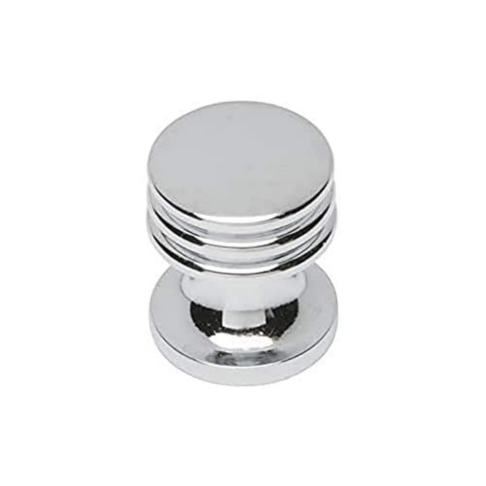 Carlisle Brass CH30ACP FTD Ringed Cupboard KNOB 17MM, Polished Chrome