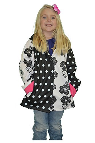 FoxFire Kid's Black and White Raincoat, Multi, 3T
