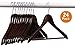 Home-it (24) Pack Solid Wood Clothes Hangers, Coat Hanger Mahogany Wooden Hangers