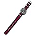 Benchmark Basics Nylon Watch Band - Waterproof Ballistic Nylon One-Piece Military Watch Straps for Men & Women (22mm, Navy Blue/Red Striped)