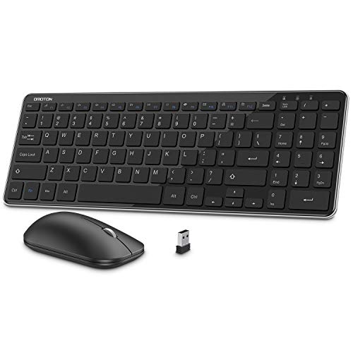 OMOTON Wireless Keyboard and Mouse Combo, Numeric Keypad/ Multimedia