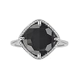AURA BY TJM 925 STERLING SILVER CUSHION SHAPE RING
