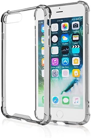iPhone 7 Plus Case, MoMoCity TPU Bumper with Crystal Clear PC Back Drop Protection Shock Absorption Technology For iPhone 7 Plus Phone Black