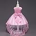 JiaDuo Girls Sequin Lace Tulle Dress Bow Princess Party Flower Gown