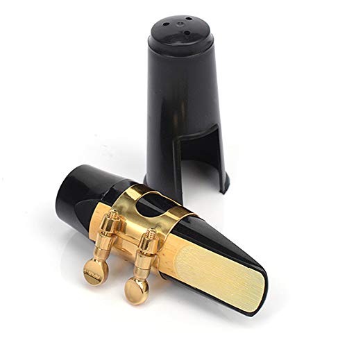 ACCOCO Alto Sax Saxophone Plastic Mouthpiece with Cap Metal Buckle Reed Kit for Alto Saxophone Saxophone Parts with Storage Bag - Thumbnail 4