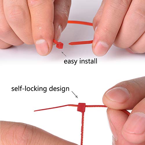image for OUPENG Multi-Purpose Cable Ties with Cable Matter (Pack of 100) 8 inch