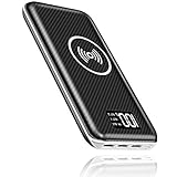 KEDRON Portable Charger Power Bank 24000mAh Wireless Charger Compatible Cellphone,Android Phones,Tablet and More with LED Digital Display 3 Outputs & Dual Inputs External Battery Pack (White)