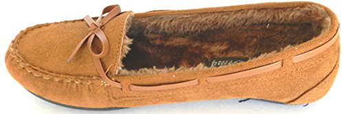 Women Warm Winter Comfortable Classic Fur Lining Moccasin Slip on Flat Shoes - Thumbnail 2
