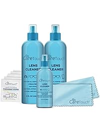 Care Touch Lens Cleaner Care Pack Kit - 3 Lens Cleanser Spray Bottles, 6 Lens Wipes and 2 Microfiber Lens Cloths for all Lenses and Screens