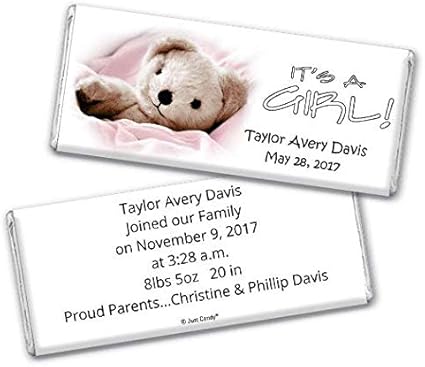 Amazon Com Birth Announcement Candy Bars Snuggle With Me 25 Wrappers Health Personal Care