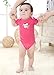 Mother Nest Girls 5-Pack Short Sleeve Baby Bodysuits Onesies
