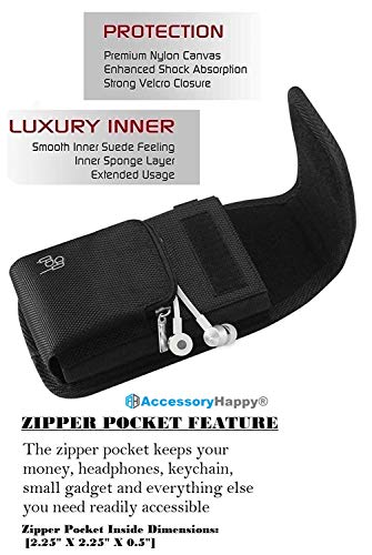 Military Grade Cell Phone Case, Rugged Outdoor Carry Pouch Belt Clip Compatible w/ [iPhone 6 6S 7 8 X XR XS (4.7'') 11 Pro] Kyocera DuraForce rugged Canvas Holster Fits Phone with Battery Case