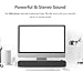 LENRUE Soundbar Bluetooth Speakers 10W 3D Surround Sound with Enhanced Bass, Bluetooth 5.0 Home Theater Speaker Bar Wired and Wireless Connection, Support for Projector, Tablet, PC and TV (Black)thumb 2
