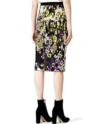 RACHEL Rachel Roy Womens Jacquard Printed Pencil Skirt