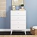 Prepac Milo Mid-Century Modern 4 Drawer Chest of Drawers, Contemporary Bedroom Furniture, Small Dresser for Bedroom, 18.25