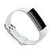 bayite Accessory Silicone Watch Bands with Watch Buckle for Fitbit Alta White, 5.5 - 7.8 inches