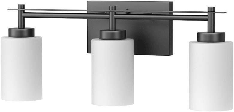 Black Vintage Vanity Light, Aipsun Bathroom Vanity Lighting Fixtures Industrial Vanity Light for Bathroom Black Wall Light Over Mirror(Exclude Bulb): Home Improvement