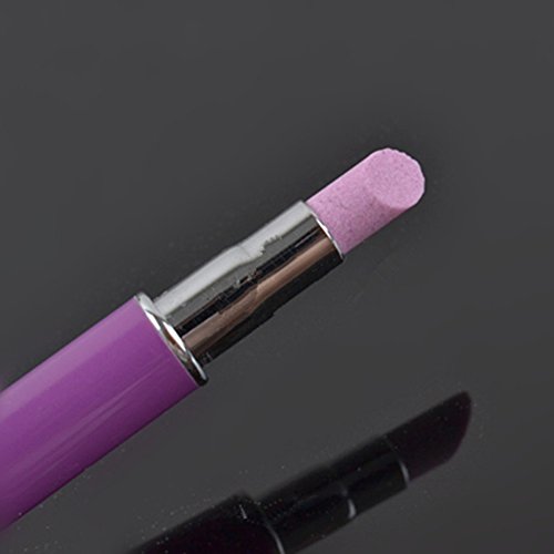 WOKOTO Quartz Nail Art Cuticle Pusher Pen With Spoon Cut Dead Skin Remover Gel Polish Grinding Buffing Care Stick