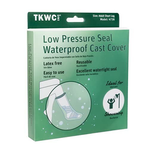 TKWC INC Water Proof Leg Cast Cover for Shower - Watertight Foot Protector (Half Leg (Soft))