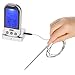 Cooking Thermometer ,SGODDE Wireless Digital Stainless Barbecue Thermometer with Timer/Alarm & Smart Meat Probe for BBQ, Oven, Grill, and Smoker Silver