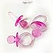 Adorox 2.5'' Pink Acrylic Baby Pacifier Shower Favor (Pink (36 Pieces))