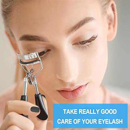 Eyelash Curler Refill 30 Pcs Eyelash Curler Pads Rubber Black Eyelash Curler Replacement Pads with Hard Storage Case for Universal Eyelash Curler