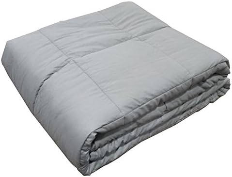 Weighted Blanket for Adults And Kids,Fall Asleep Faster and Stay Asleep Longer, Great for Anxiety, ADHD, Autism,Insomnia, OCD,and SPD(35''x47'', 5lbs,Light Grey)