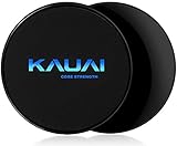 KAUAI Sliders Core Sliders Fitness Workout. Two Sided Strength Gliders for Use on Carpet or Hard Floors - Fitness Equipment Floor Glider Slides for Ab and Full Body Training - 2 Discs and Carry Bag