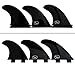 Fiberglass Reinforced Polymer Surfboard Fins - Thruster (3 Fins) FCS or Futures Sizes, Choose Color (Black, FCS)