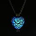 Dazzle flash Glow in The Dark Best Friend Heart Locket Necklaces for Girls N302-1