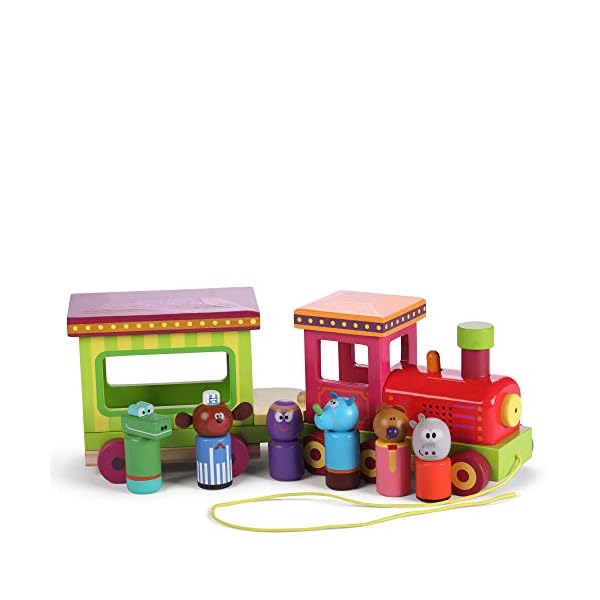 Hey Duggee 9090 Wooden Light and Sound Train, Educational Matching and Sorting Game, Age 18 Months+