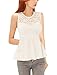 Allegra K Ladies Sleeveless Floral Lace Peplum Tops White S