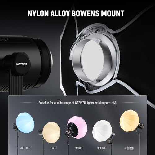 NEEWER 33.5"/85cm Lantern Softbox, Quick Release 360° Light Diffuser Bowens Mount Softbox with Lightweight Nylon Alloy for RGB CB60 CB60B CB200B MS60B MS60C MS150B Continuous LED Video Lights, NS35L