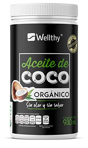 Aceite de Coco Certificado Orgánico 930ml, sin sabor y sin olor, primer prensado en frio, certificado orgánico nacional e internacional.