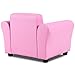 Costzon Kids Couch with Footstool, Children's Sofa with ASTM & CPSIA Certification, Mini Couch for Toddler w/Load-Bearing of 100LBS, Armchair w/Armrest and Backrest for Baby Girls Gifts (Pink)