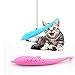 Eutreec Catnip Toys, Interactive Cat Fish Shape Toothbrush Refillable Catnip Simulation Fish Silicone Teeth Cleaning Chew Pet Supplies for Kitten Kitty Cats